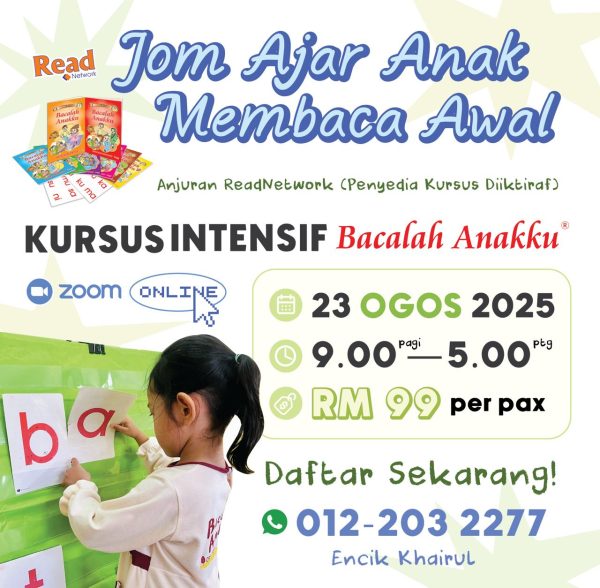 kursus intensif Bacalah Anakku-23 Ogos 2025