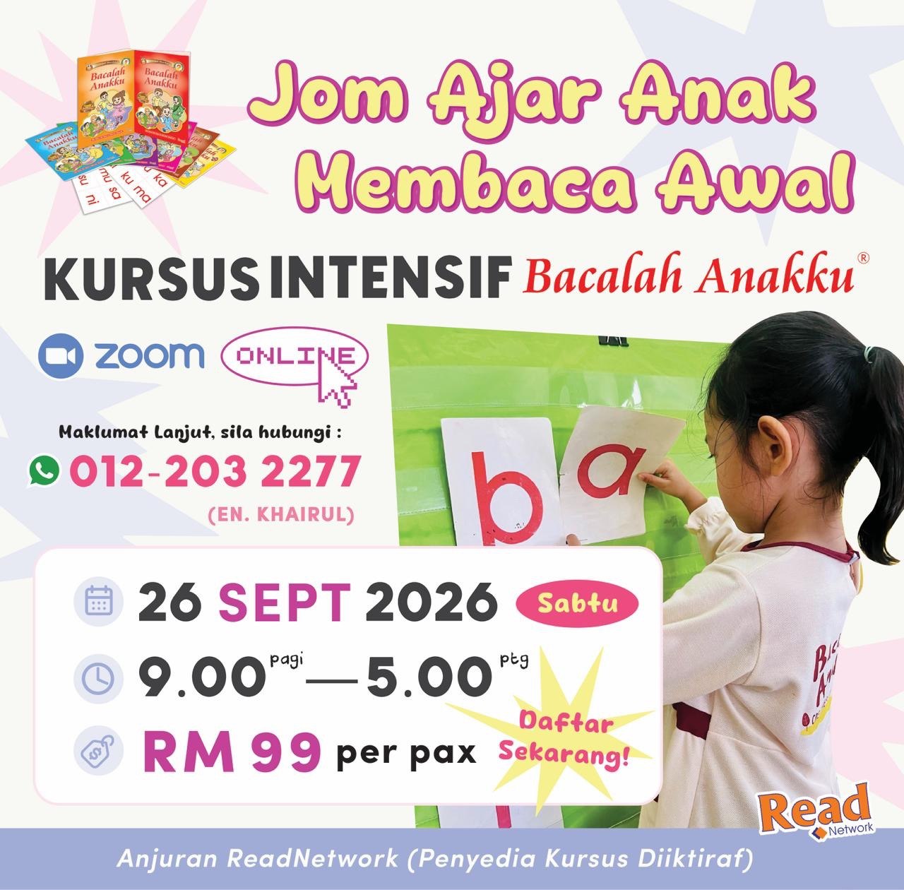 kursus intensif Bacalah Anakku -26 September 2026