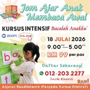 kursus intensif Bacalah Anakku - 18 Julai 2026